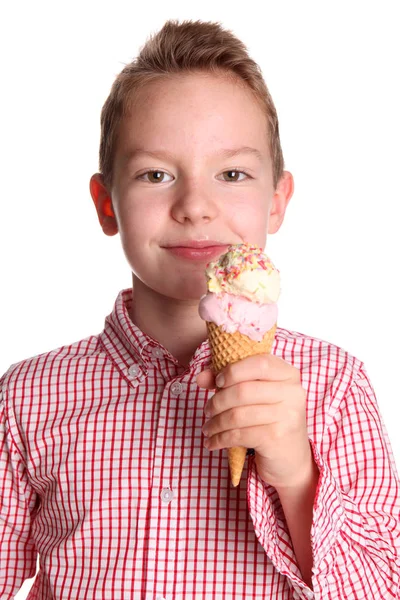 Ragazzo Con Ghiaccio Durante Giorno — Foto Stock