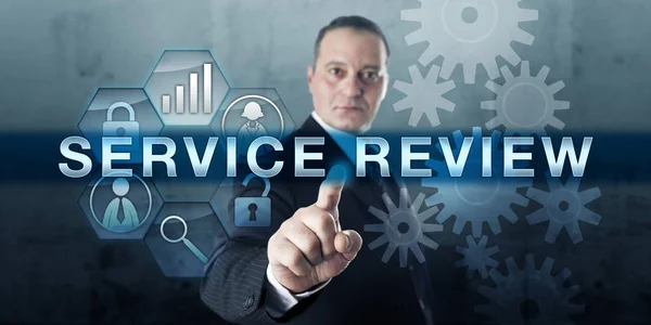 상담가 Service Review Virtual Interactive Display 부문의 서비스 전달에 잠재적 — 스톡 사진