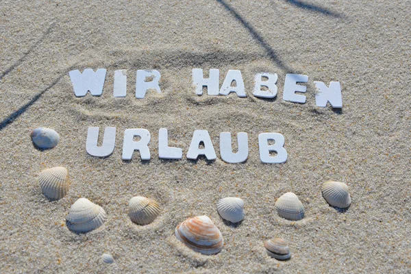 Wir Haben Urlaubstext — Stockfoto