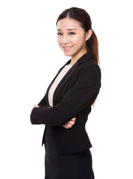 Asian Businesswoman Portrait White — Stock Photo, Image