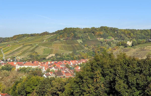 Güney Almanya Bir Bölge Olan Hohenlohe Üzüm Bağlarıyla Çevrili Bir — Stok fotoğraf