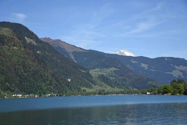 Zeller Göl Zell See Salzburg Pinzgau Tatil Bölgesi Dağlar Austria — Stok fotoğraf