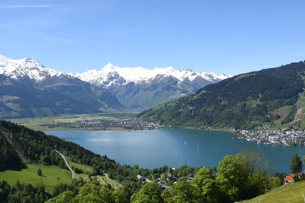 Zeller See Lake Zell See Salzburg Pinzgau Holiday Region Mountains — стоковое фото