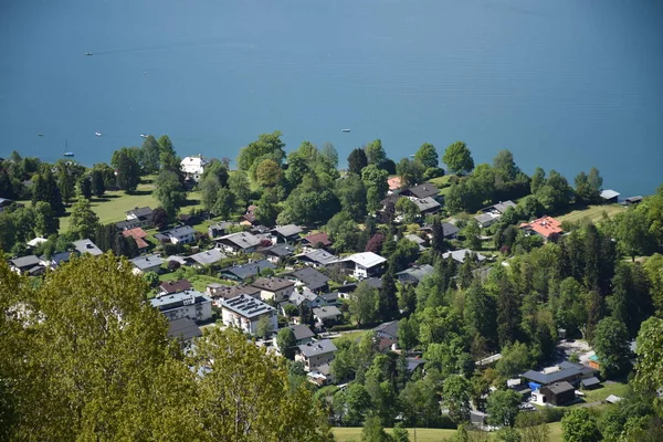 Zeller See Thumersbach Village Lake Shore Zell See Salzburg — Stock fotografie