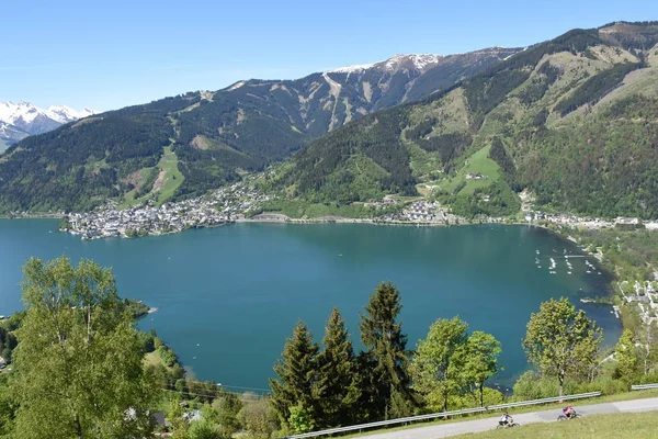 Zeller Ver Lago Zell See Salzburgo Pinzgau Región Vacaciones Montañas —  Fotos de Stock