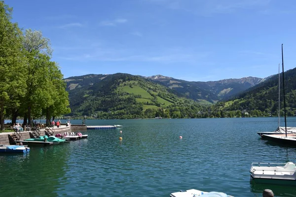 Zeller See Meer Zell See Salzburg Pinzgau Vakantieregio Bergen — Stockfoto