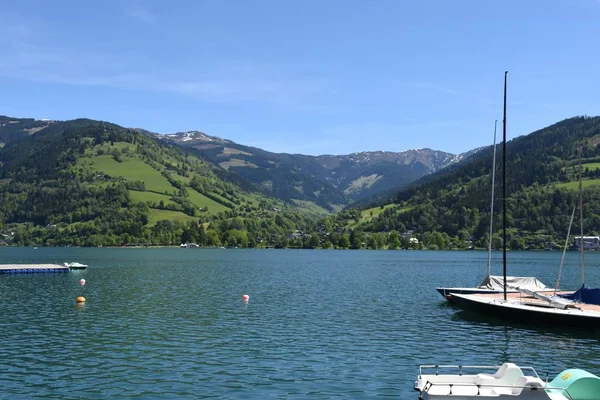 Zeller See Lake Zell See Salzburg Pinzgau Holiday Region Mountains — 图库照片