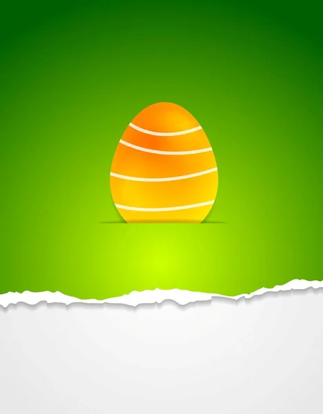 Huevo Pascua Fondo Verde Con Papel Borde Irregular — Foto de Stock
