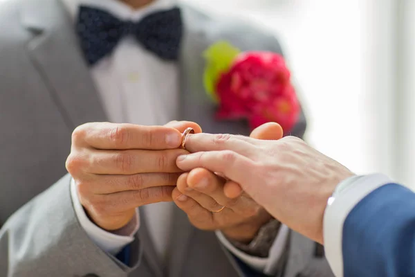 Άνθρωποι Ομοφυλοφιλία Γάμο Ομοφύλων Και Αγάπη Της Έννοιας Κοντινό Πλάνο — Φωτογραφία Αρχείου