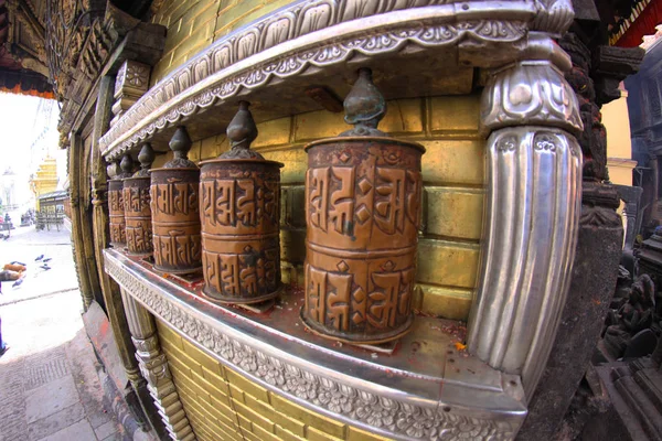 Rotoli Preghiera Kathmandu — Foto Stock