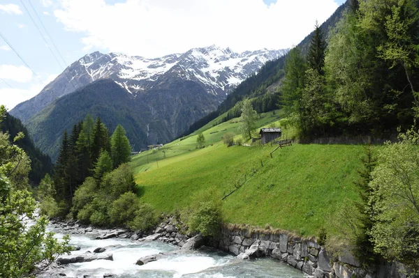 Hohe Tauern Tauernbach Wild Wasser Rock Matrei Osttirol Felbertauern — Stockfoto