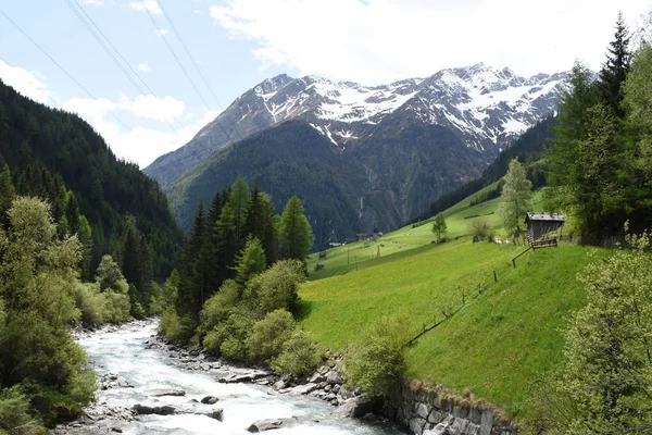 Hohe Tauern Tauernbach Selvagem Água Rocha Matrei Tirol Leste Felbertauern — Fotografia de Stock