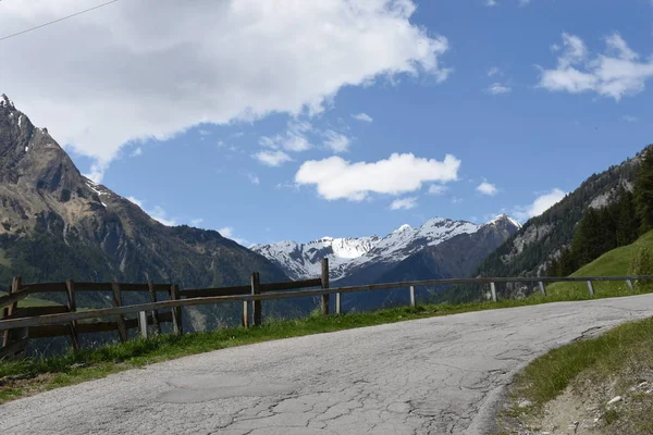 Tauerntal Felbertauern Hohe Tauern Summit Snow Street Road National Park — Stock Photo, Image