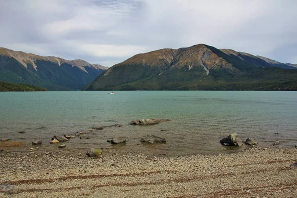 Lac Rotoiti Robert Paysage Nouvelle Zélande Jour Été Nuageux — Photo