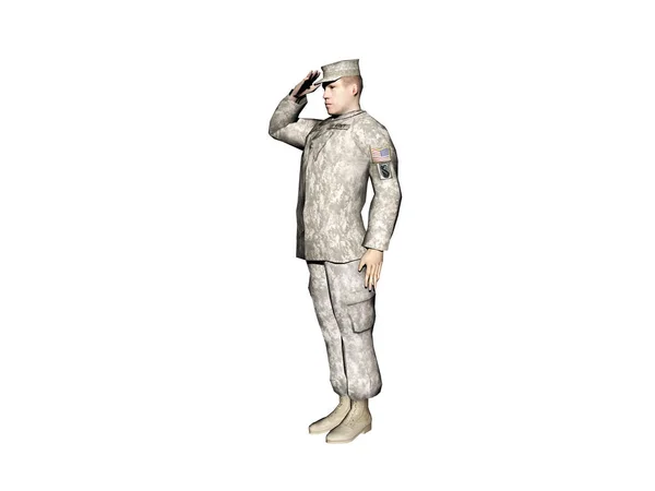 Bir Askerin Görüntüsü — Stok fotoğraf