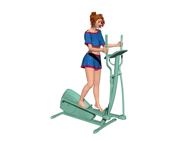 Mulher Libertado Estúdio Fitness — Fotografia de Stock