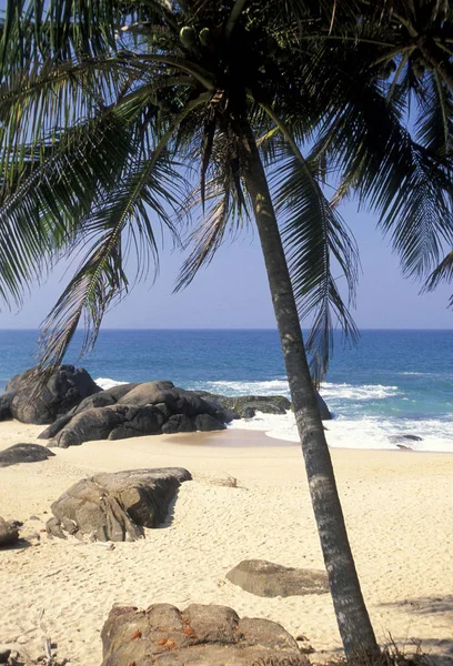 Strand Vid Kusten Hikaduwa Västkusten Sri Lanka Asien — Stockfoto