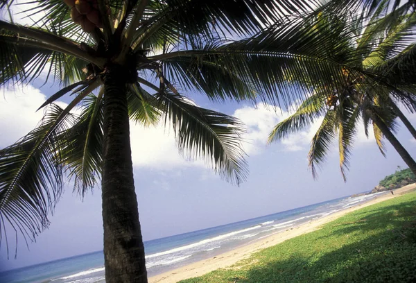 Een Strand Voor Kust Van Hikaduwa Aan Westkust Van Sri — Stockfoto