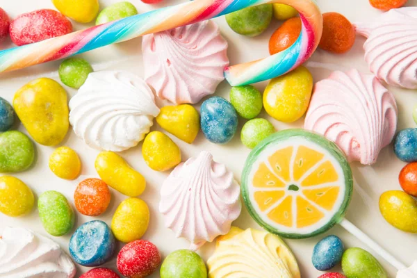 Kleurrijke Fruitige Bonen Snoep Met Verschillende Smaken — Stockfoto