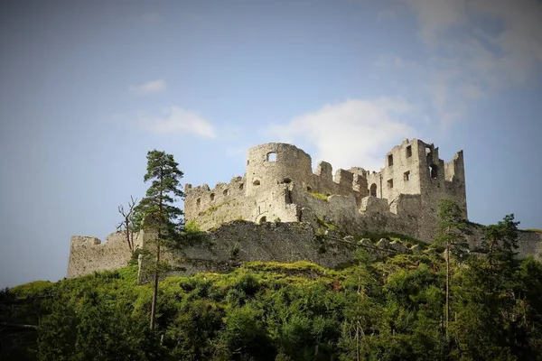 Vista Panorâmica Majestosa Arquitetura Medieval Castelo — Fotografia de Stock