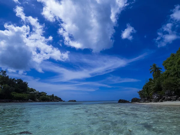 Seychelles Océano Índico Mahe Isla Con Vistas Eden Isla — Foto de Stock