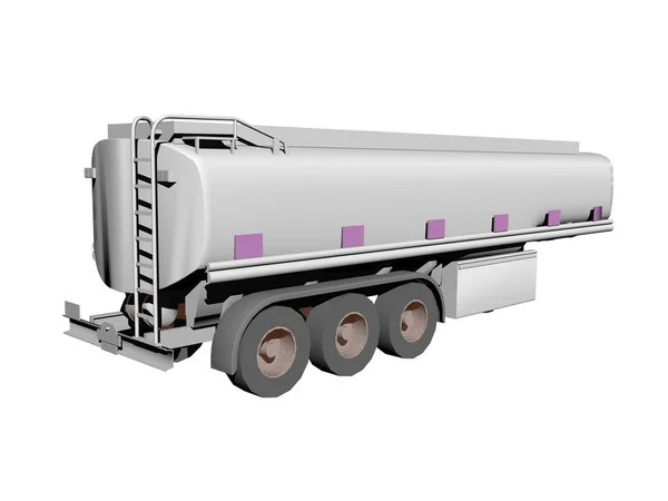 Rendering Camion Sfondo Bianco — Foto Stock