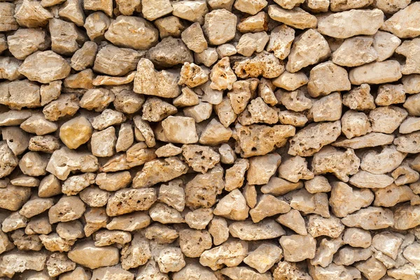 Una Pared Seca Hecha Con Piedras Diferentes Tamaños — Foto de Stock