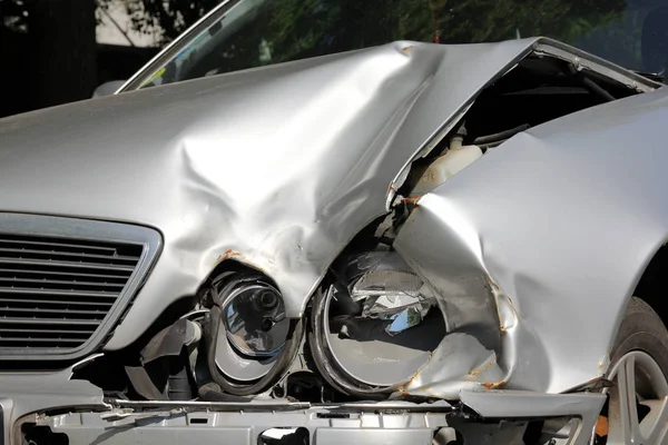 Auto Ongeluk Weg — Stockfoto