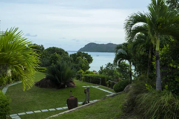 Resort Raffles Praslin Seychelles Anse Boudin — Stockfoto