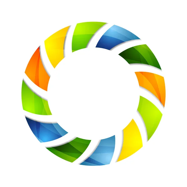 Abstracte Cirkel Kleurrijke Logo Achtergrond — Stockfoto