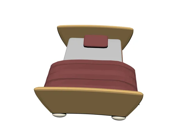 Двуспальная Кровать Спальная Кровать Иллюстрация — стоковое фото