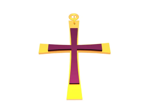 Vista Panorámica Del Crucifijo Cristiano — Foto de Stock