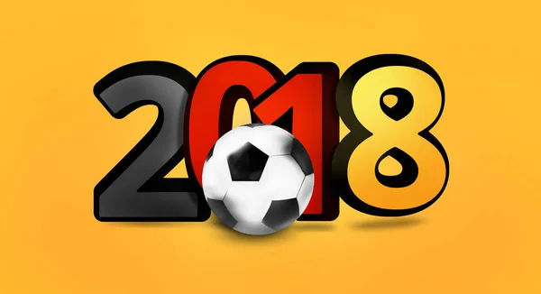 Duits Duits Voetbal Voetbal 2018 Vet Lettertype Illustratie — Stockfoto