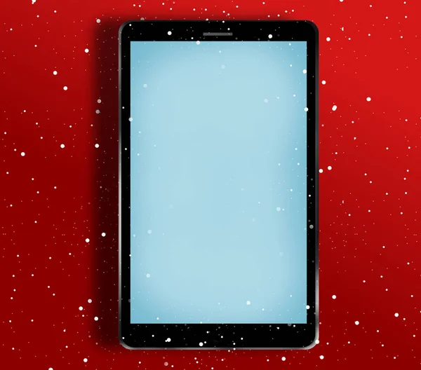 Snowflakes Mobile Phone Copy Space — Stock Photo, Image