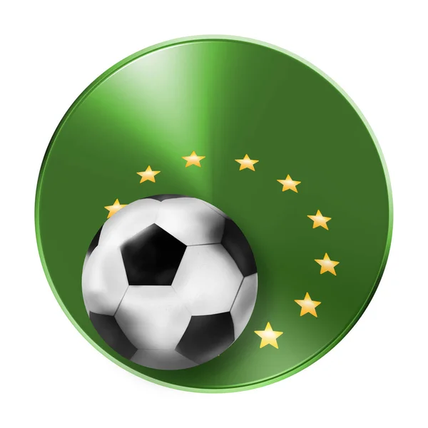 Ποδόσφαιρο Ποδόσφαιρο Κενό Εικονίδιο Σύμβολο — Φωτογραφία Αρχείου