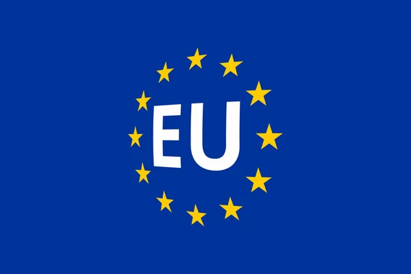 European Union Flag Vector Illustration — 图库照片