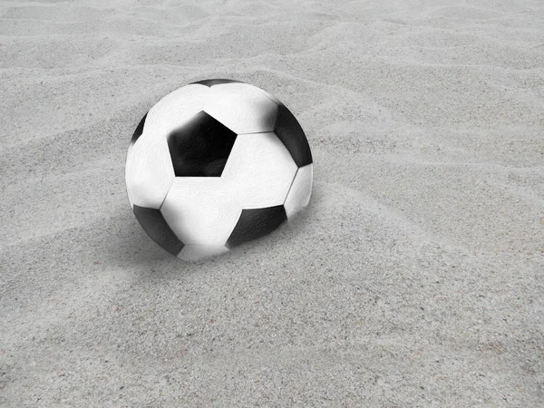 Futbol Futbolu Kum Fotoğraf Sporları Arka Planı — Stok fotoğraf