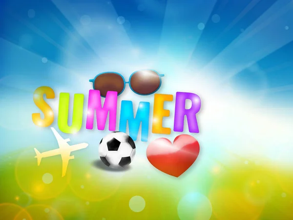Sommer Hintergrund Sommerzeit Illustration — Stockfoto