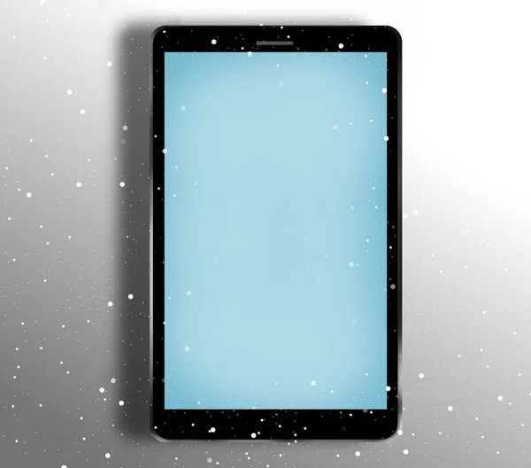 Snowflakes Téléphone Portable Espace Copie — Photo