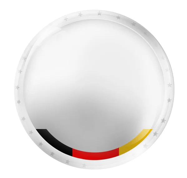 Порожній Білий Німецький Значок — стокове фото