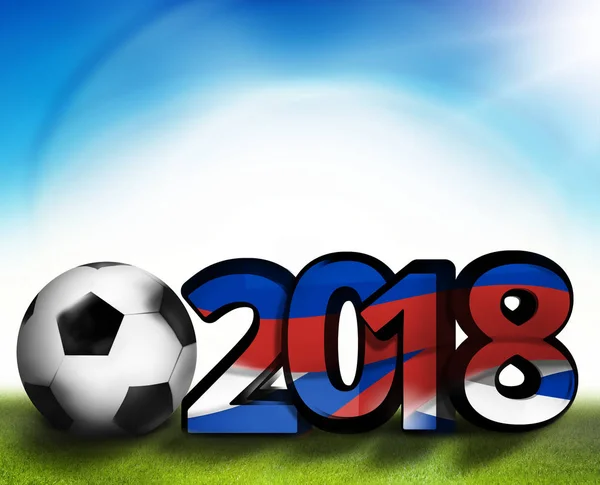Russia Soccer Football 2018 Bold Illustration — Stock Photo, Image