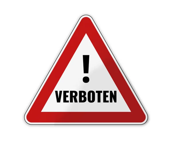 Idioma Alemán Para Prohibido —  Fotos de Stock