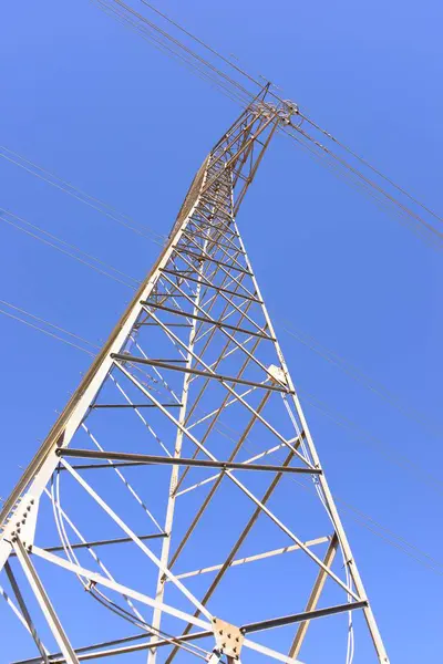 Hoogspanningstransmissielijn Toren — Stockfoto