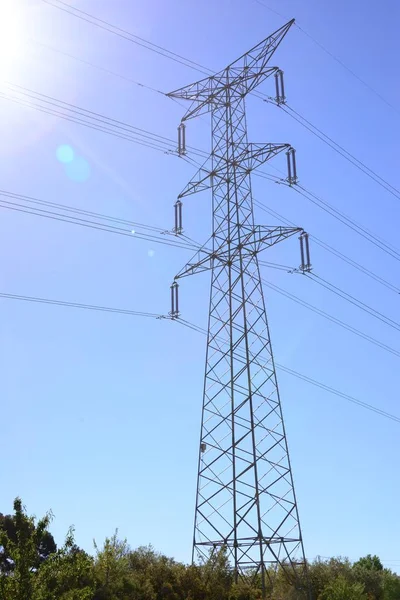 High Voltage Transmission Line Tower — Stock Photo, Image