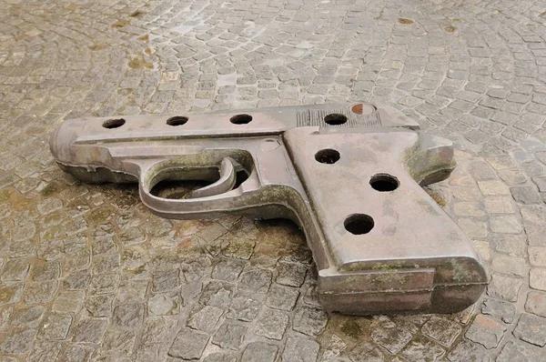 Una Pistola Prima Del K21 Dusseldorf — Foto Stock