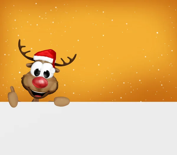 Reindeer Christmas Thumbs — Stock Photo, Image
