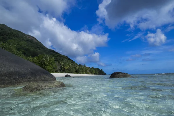 Seychelles Silhouette Iceland Baie Cipailles — Foto Stock