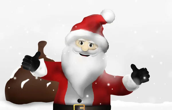 Papai Noel Hora Natal — Fotografia de Stock