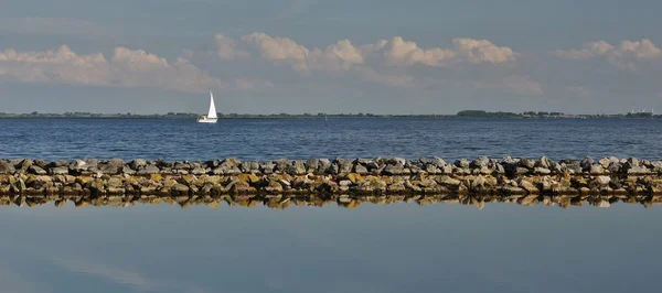 Den Grevelingenmeer Vid Punt Goeree Overflakkee Södra Nederländerna — Stockfoto