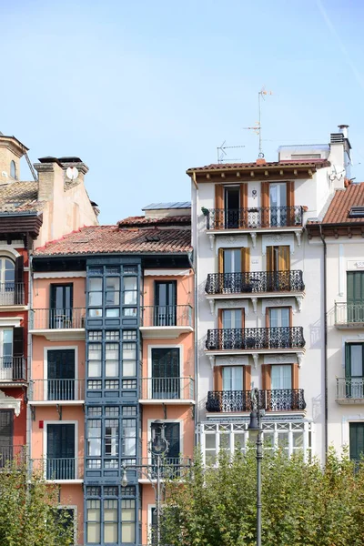 España Pamplona Provincia Navarra Fachadas Casas Vistas Ciudad — Foto de Stock